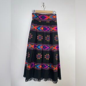 Vintage 1970s Anthony Muto for Saz II Wool Skirt – Boho Folk‎ Artisan Woven